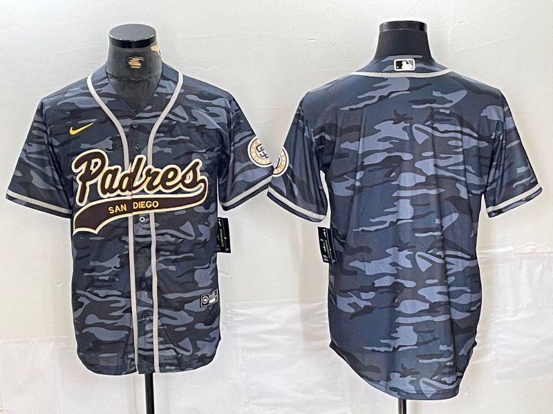 Men San Diego Padres Blank Camo Jointly 2024 Nike MLB Jersey style 1->san diego padres->MLB Jersey